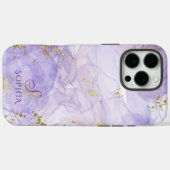 Lila paarse waterverf Inkt  Case-Mate iPhone Case (Achterkant (horizontaal))