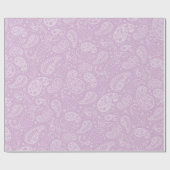 Lila Paisley Floral Cadeaupapier (Vlak)