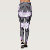 Lila papegaaibloemen leggings (Achterkant)