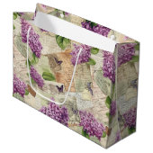  Lila patroon Groot Cadeauzakje (Voorkant Gekanteld)