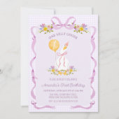 Lila Plaid Een Gekke Gans 1e Verjaardag Kaart (Voorkant)