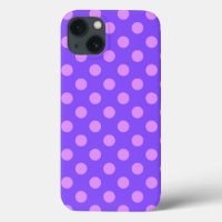 Lila polka-punten op periwinkle Hoesje-Mate iPhone