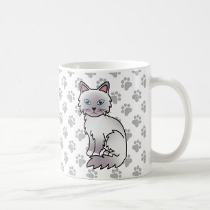 Lila punt Birman/Ragdoll Cute Cat & Paws Koffiemok