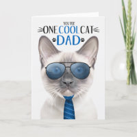 Lila Punt Siamese Kat Vaderdag Één Koele Kat