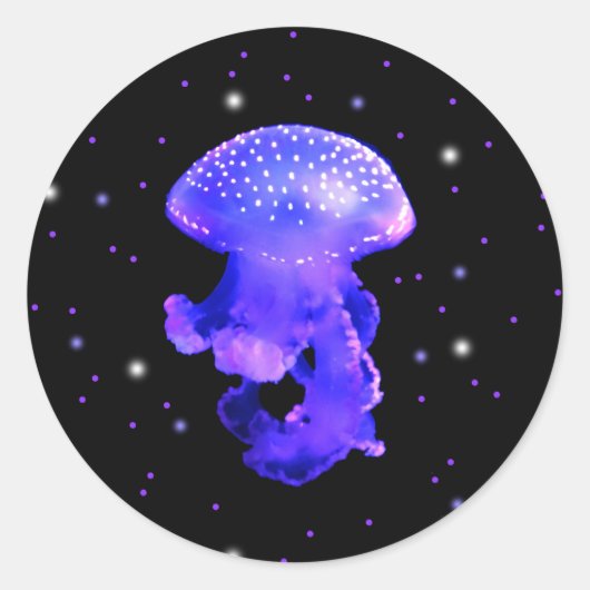 Lila Qualle Ronde Sticker (Voorkant)