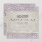 Lila  repetitie van het Franse Regency Lace Dinner Kaart (Voorkant / Achterkant)