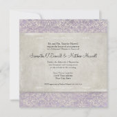 Lila  repetitie van het Franse Regency Lace Dinner Kaart (Voorkant)