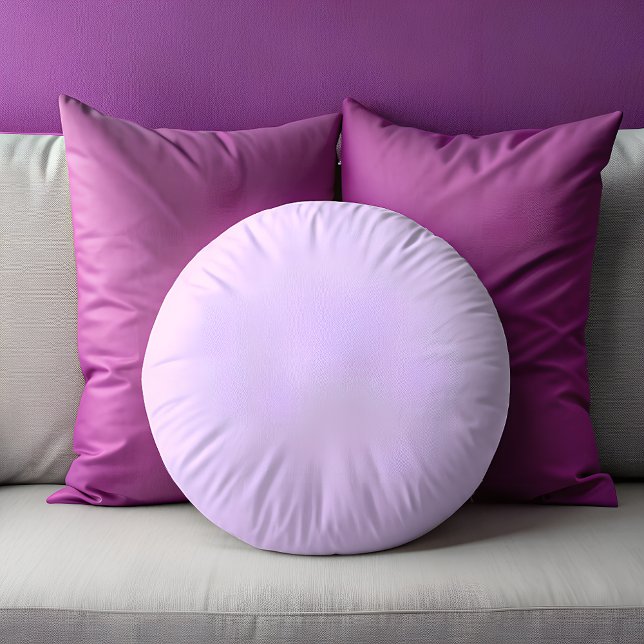 Lila rondreis rond kussen (Lilac Solid Round Pillow)