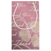 lila, roos, goud, zilver, bedankt + u, bloemen, sm klein cadeauzakje (Achterkant)