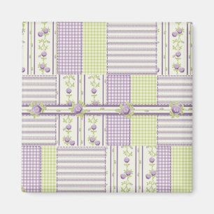 Lila Roos Quilt Magnet Magneet