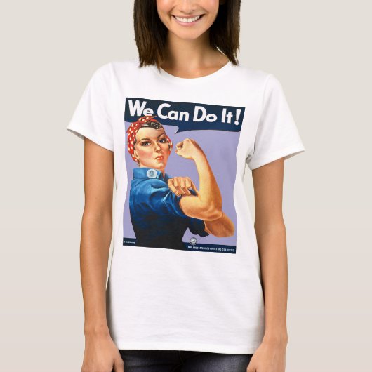 Lila Rosie de Riveter T-Shirt (Voorkant)