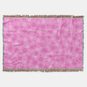 Lila roze tinten met polka dots in retro sixties deken