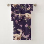 Lila, Rozen, en Wit de Towellen van Dragons Bad Handdoek (Insitu)