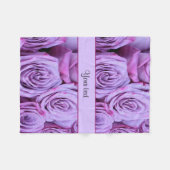 Lila Rozen Fleece Deken (Voorkant (Horizontaal))