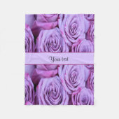 Lila Rozen Fleece Deken (Voorkant)