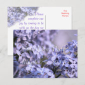 Lila Save-the-Date Uitnodiging- of elke gelegenhei Aankondigingskaart (Voorkant / Achterkant)