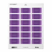 Lila schade etiket (Full Sheet)