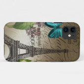 lila scripts moderne parijs eiffeltoren Case-Mate iPhone case (Achterkant (horizontaal))