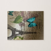 lila scripts moderne parijs eiffeltoren legpuzzel (Horizontaal)