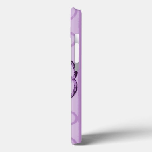 Lila scrollwork Hoesje-Mate iPhone case (Achterkant / Links)