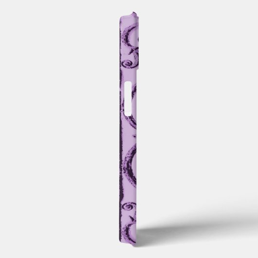 Lila scrollwork Hoesje-Mate iPhone case (Achterkant / Rechts)