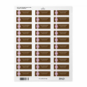 Lila sierlijke Stippen aangepaste monogrammed fami Etiket (Full Sheet)