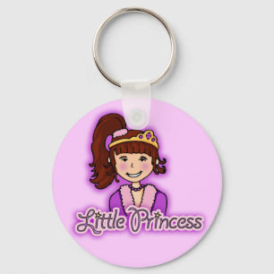 lila sleutelhanger "Little Princess" donker haar