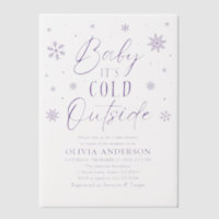 Lila sneeuwvlok Baby Het is koud buiten Baby showe
