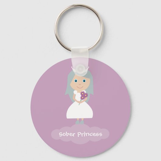  lila Sober Princess sleutelhanger (Voorkant)