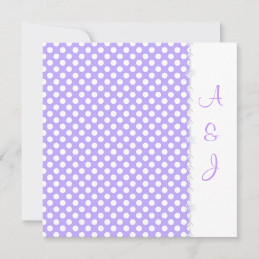 LILA SPOT CRYSTAL WEDDING INVITATION KAART (Voorkant)