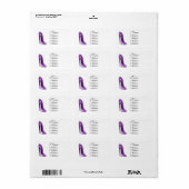 Lila Stiletto Shoe Art Label (Full Sheet)