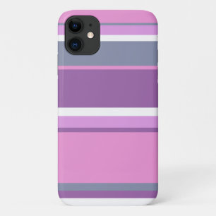 Lila strepen iPhone 11 hoesje