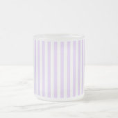 Lila strepen met paars en wit snoep matglas koffiemok (Center)