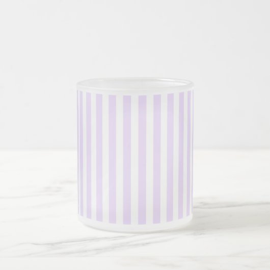 Lila strepen met paars en wit snoep matglas koffiemok (Center)