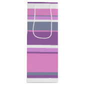 Lila strepen wijn cadeautas (Voorkant)