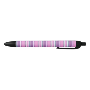 Lila strepen zwarte inkt pen