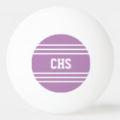 Lila stripes aangepaste monogram ballen (Achterkant)