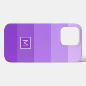 Lila stripes aangepaste monogram telefoongevallen Case-Mate iPhone case (Achterkant (horizontaal))