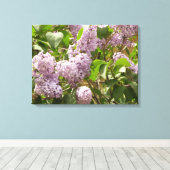 Lila Struik Beauful Paarse Spring Flowers Canvas Afdruk (Insitu (Houten vloer))