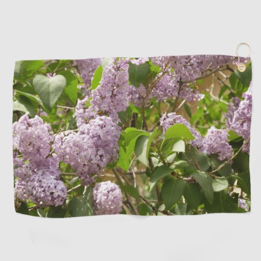 Lila Struik Beauful Paarse Spring Flowers Golfhanddoek (Horizontaal)