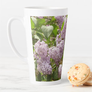 Lila Struik Beauful Paarse Spring Flowers Latte Mok