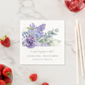 Lila Succulent Eucalyptus Botanical Bunch Wedding Servet (Insitu)