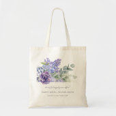 Lila Succulent Eucalyptus Botanical Bunch Wedding Tote Bag (Voorkant)