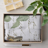 Lila Swallowtail Butterfly Franse Script Craft Tissuepapier (Geschenk)