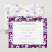 Lila ~ Tuin baby shower Kaart (Voorkant / Achterkant)