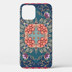 Lila tulpenbloemen, sierbloemen lijst. iPhone 12 hoesje