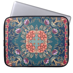 Lila tulpenbloemen, sierbloemen lijst. laptop sleeve
