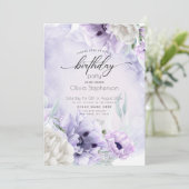 Lila uitnodiging tot het indienen van papavermaker (Staand voorkant)