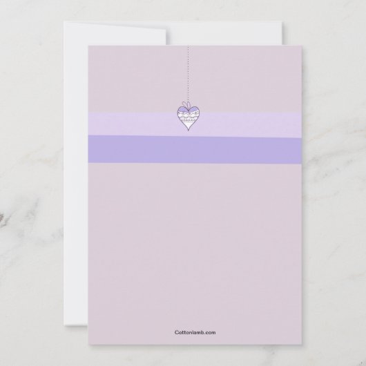 Lila uitnodiging tot Pasen (Achterkant)