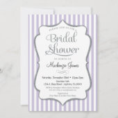 Lila uitnodiging voor lavender Gray Bridal (Voorkant)